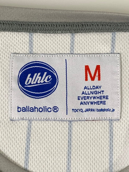 【中古品】【メンズ】 BALLAHOLIC ボーラホリック STRIPE LS TEE ストライプ トップス 142-250727-ks-56-min サイズ：M カラー：グレー系 万代Net店