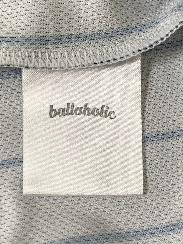 【中古品】【メンズ】 BALLAHOLIC ボーラホリック STRIPE LS TEE ストライプ トップス 142-250727-ks-56-min サイズ：M カラー：グレー系 万代Net店