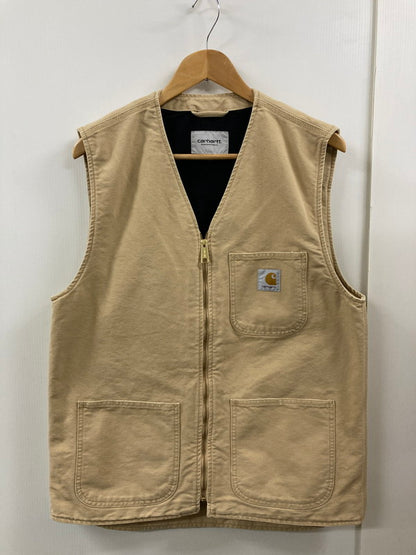 【中古品】【メンズ】 Carhartt カーハート CARHARTT WIP ARBOR VEST I031521 アーバー ベスト ジレ メンズ トップス 142-250725-em-05-min サイズ：L カラー：ベージュ 万代Net店