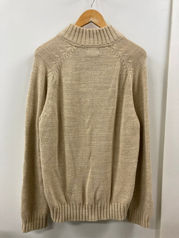【中古品】【メンズ】 L.L.Bean エルエルビーン BUTTON NECK COTTON KNIT コットンニット トップス 146-250803-ks-09-min サイズ：M カラー：ベージュ 万代Net店
