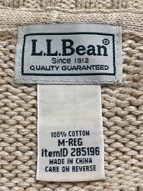 【中古品】【メンズ】 L.L.Bean エルエルビーン BUTTON NECK COTTON KNIT コットンニット トップス 146-250803-ks-09-min サイズ：M カラー：ベージュ 万代Net店