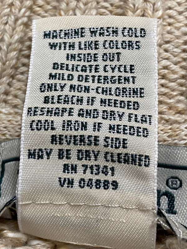 【中古品】【メンズ】 L.L.Bean エルエルビーン BUTTON NECK COTTON KNIT コットンニット トップス 146-250803-ks-09-min サイズ：M カラー：ベージュ 万代Net店