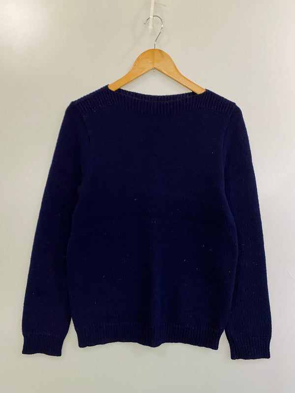 【中古品】A.P.C. アーペーセー 80S-90's MADE IN FRANCE L/S WOOL KNIT 80-90年代 ロングスリーブ ウールニット トップス 146-250725-yn-26-min サイズ：S カラー：ネイビー 万代Net店