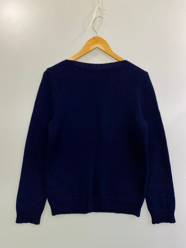 【中古品】A.P.C. アーペーセー 80S-90's MADE IN FRANCE L/S WOOL KNIT 80-90年代 ロングスリーブ ウールニット トップス 146-250725-yn-26-min サイズ：S カラー：ネイビー 万代Net店
