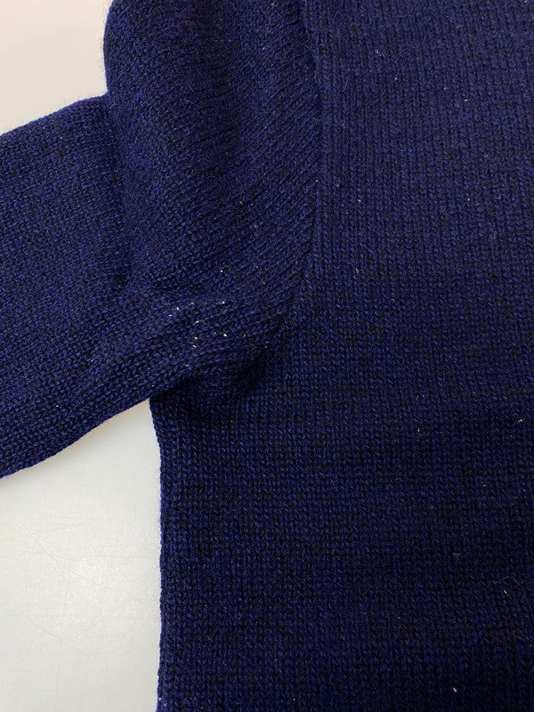 【中古品】A.P.C. アーペーセー 80S-90's MADE IN FRANCE L/S WOOL KNIT 80-90年代 ロングスリーブ ウールニット トップス 146-250725-yn-26-min サイズ：S カラー：ネイビー 万代Net店