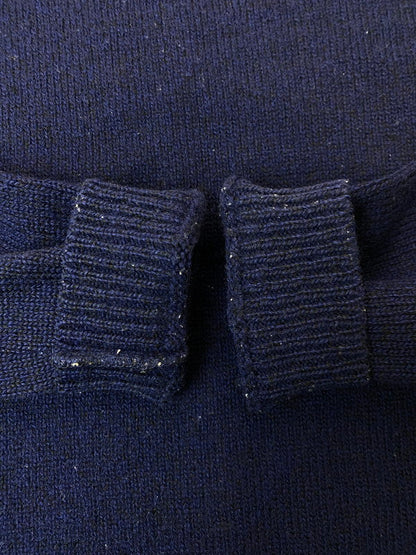 【中古品】A.P.C. アーペーセー 80S-90's MADE IN FRANCE L/S WOOL KNIT 80-90年代 ロングスリーブ ウールニット トップス 146-250725-yn-26-min サイズ：S カラー：ネイビー 万代Net店