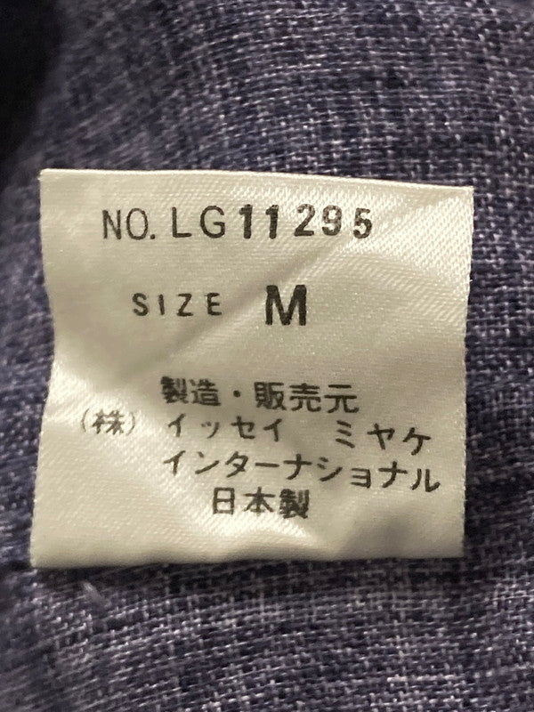 【中古品】【メンズ】 ISSEY MIYAKE MEN イッセイミヤケ メン 80S 筆タグ LINEN PULLOVER SS SHIRT 80年代 リネン プルオーバー 半袖 シャツ メンズ トップス 140-250725-em-01-min サイズ：M カラー：パープル 万代Net店