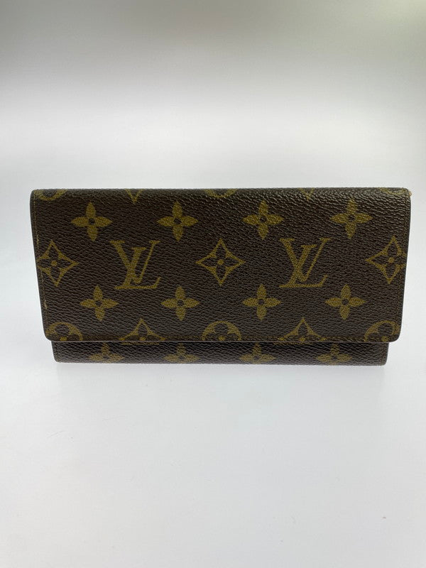 【中古品】【メンズ/レディース】 LOUIS VUITTON ルイ・ヴィトン モノグラム ポルトサークルバイフォールド M61820 MI9002 二つ折り 長財布 ウォレット 179-250728-em-35-min カラー：ブラウン（モノグラム） 万代Net店