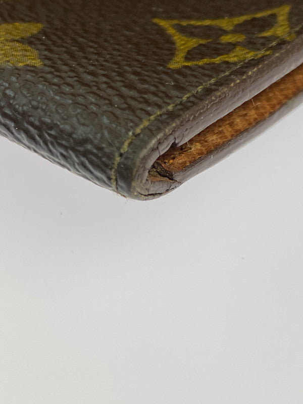 【中古品】【メンズ/レディース】 LOUIS VUITTON ルイ・ヴィトン モノグラム ポルトサークルバイフォールド M61820 MI9002 二つ折り 長財布 ウォレット 179-250728-em-35-min カラー：ブラウン（モノグラム） 万代Net店