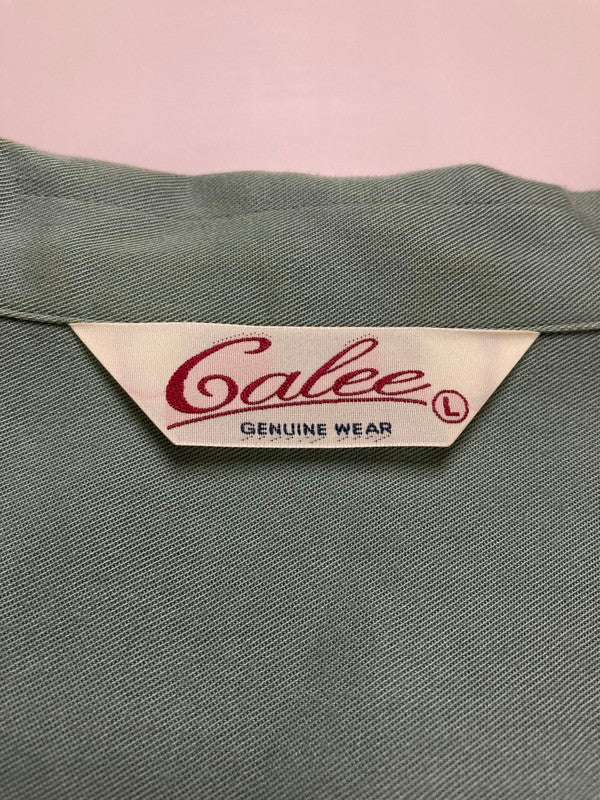 【中古品】【メンズ】 CALEE キャリー CALEE SUPPLY CO. サプライ コー 鷹 刺繍 RAYON S S SHIRT レーヨン 半袖 シャツ メンズ トップス 142-250725-em-07-min サイズ：L カラー：オリーブグリーン 万代Net店