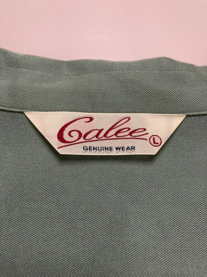【中古品】【メンズ】 CALEE キャリー CALEE SUPPLY CO. サプライ コー 鷹 刺繍 RAYON S S SHIRT レーヨン 半袖 シャツ メンズ トップス 142-250725-em-07-min サイズ：L カラー：オリーブグリーン 万代Net店