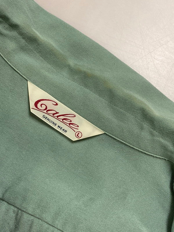 【中古品】【メンズ】 CALEE キャリー CALEE SUPPLY CO. サプライ コー 鷹 刺繍 RAYON S S SHIRT レーヨン 半袖 シャツ メンズ トップス 142-250725-em-07-min サイズ：L カラー：オリーブグリーン 万代Net店