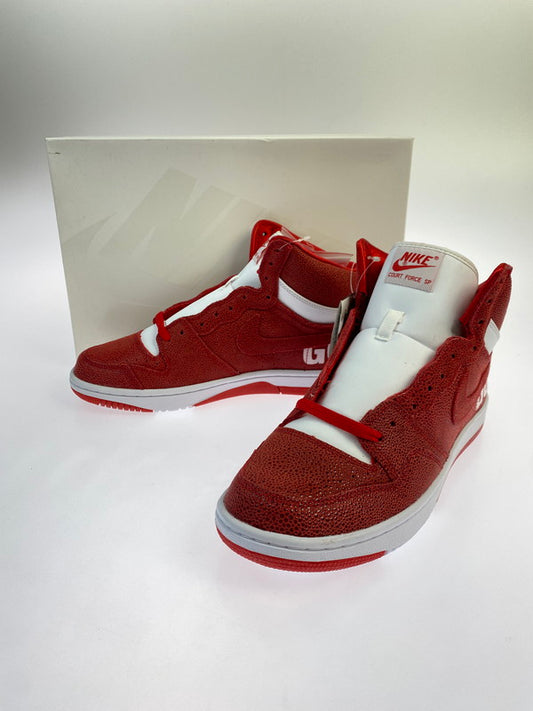 【中古美品】【メンズ】 NIKE ナイキ × GOODENOUGH グッドイナフ × FRAGMENT DESIGN フラグメントデザイン 別注 コラボ COURT FORCE SP 814913-661 コートフォース スペシャル スニーカー 靴 160-251209-kk-04-min カラー：UNIVERSITY RED/UNIVERSITY RED-WHITE 万代Net店