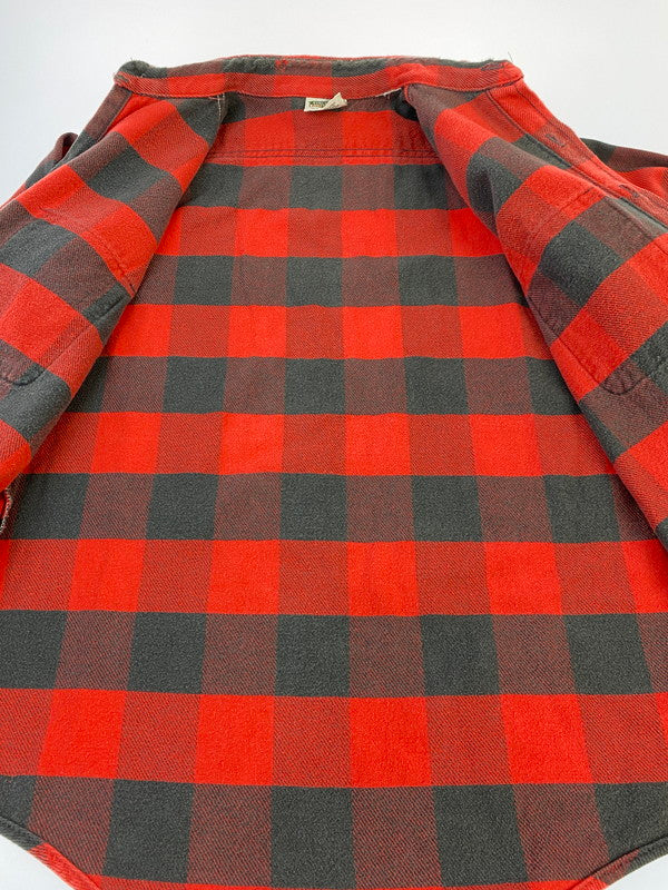 【現状渡し品】【メンズ】 FIVE BROTHER ファイブブラザー BUFFALO CHECK FLANNEL L S SHIRT チェックシャツ トップス 146-250727-ks-15-min サイズ：M カラー：ブラック/レッド 万代Net店