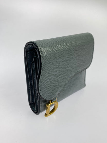 【中古品】【レディース】 Christian Dior クリスチャンディオール ロータスウォレット 三つ折り財布 181-250803-AS-26-min カラー：ブルーグレー 万代Net店