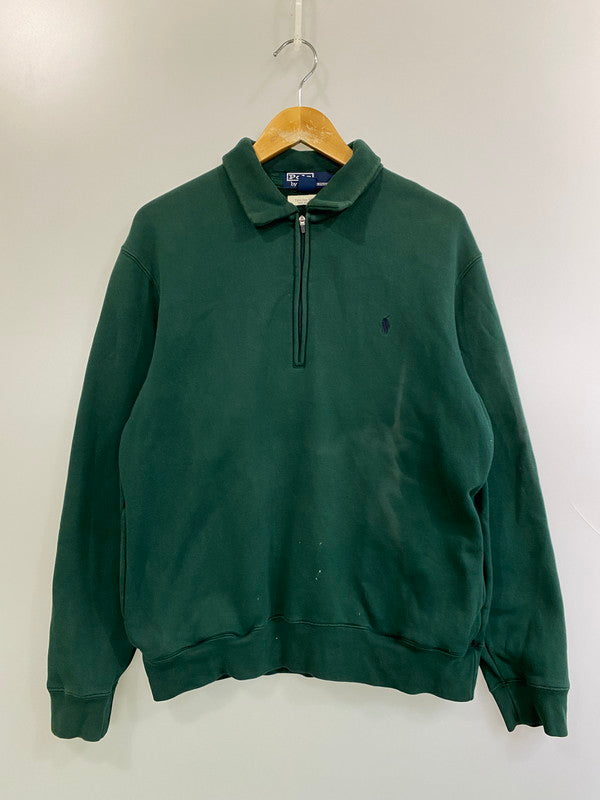 【現状渡し品】【メンズ】 POLO RALPH LAUREN ポロ・ラルフローレン 90S HALF ZIP SWEAT ハーフジップスウェット 146-250730-ks-13-min サイズ：S カラー：グリーン 万代Net店