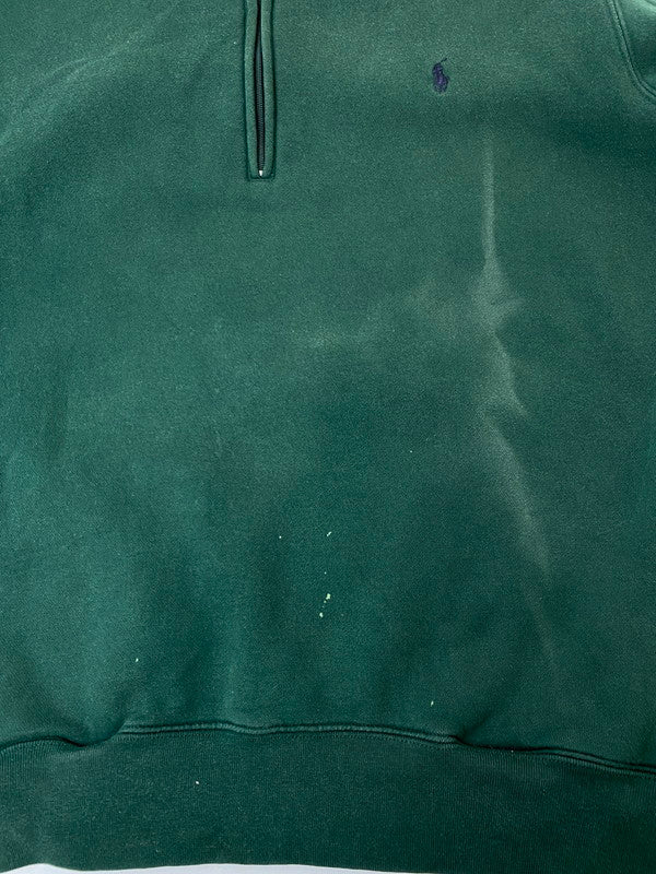 【現状渡し品】【メンズ】 POLO RALPH LAUREN ポロ・ラルフローレン 90S HALF ZIP SWEAT ハーフジップスウェット 146-250730-ks-13-min サイズ：S カラー：グリーン 万代Net店