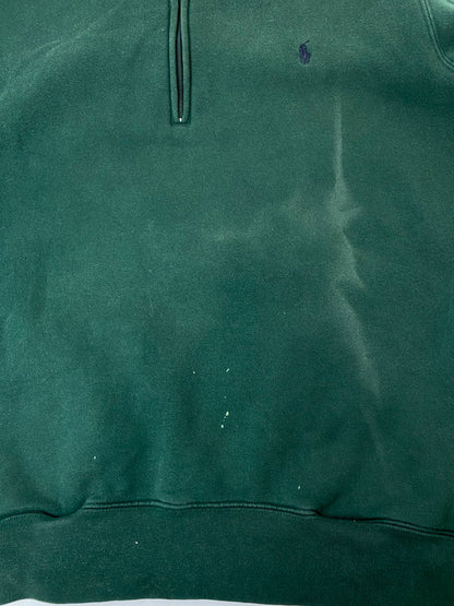 【現状渡し品】【メンズ】 POLO RALPH LAUREN ポロ・ラルフローレン 90S HALF ZIP SWEAT ハーフジップスウェット 146-250730-ks-13-min サイズ：S カラー：グリーン 万代Net店