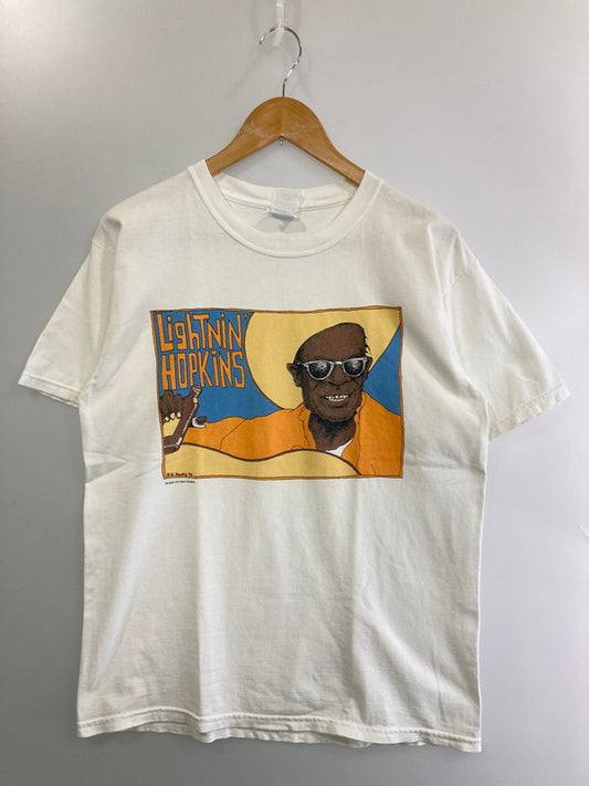 【中古品】【メンズ】 LIGHTNIN' HOPKINS ライトニンホプキンス 90'S PRINT ART TEE ショートスリーブ 146-250729-AS-8-min サイズ：M カラー：ホワイト 万代Net店