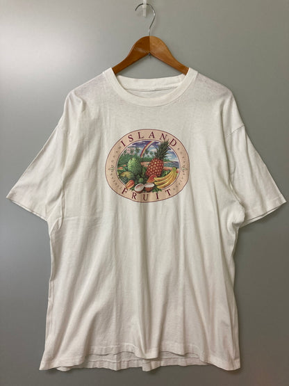 【中古品】【メンズ】 ISLAND FRUIT PRINT TEE プリント Tシャツ メンズ トップス 半袖 アイランド フルーツ 146-251223-em-41-min カラー：ホワイト 万代Net店