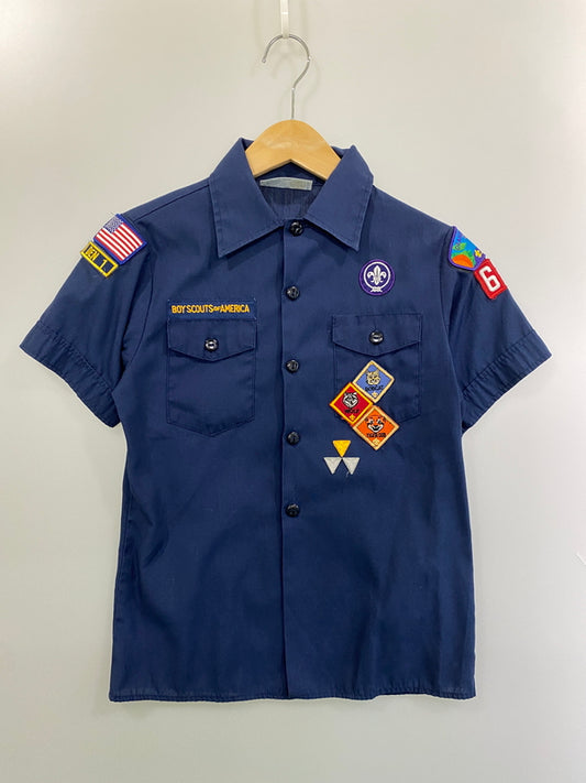 【中古品】【メンズ】 BOY SCOUTS OF AMERICA ボーイスカウト オブ アメリカ BOY SCOUTS SHIRT ボーイスカウト シャツ トップス 146-260626-jt-06-min サイズ：Ｍ カラー：ネイビー 万代Net店