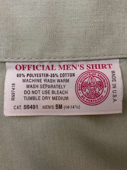 【現状渡し品】【メンズ】 BOY SCOUTS OF AMERICA ボーイスカウト オブ アメリカ BOY SCOUTS SHIRT ボーイスカウト シャツ トップス 146-260626-jt-13-min サイズ：SM カラー：ベージュ系 万代Net店