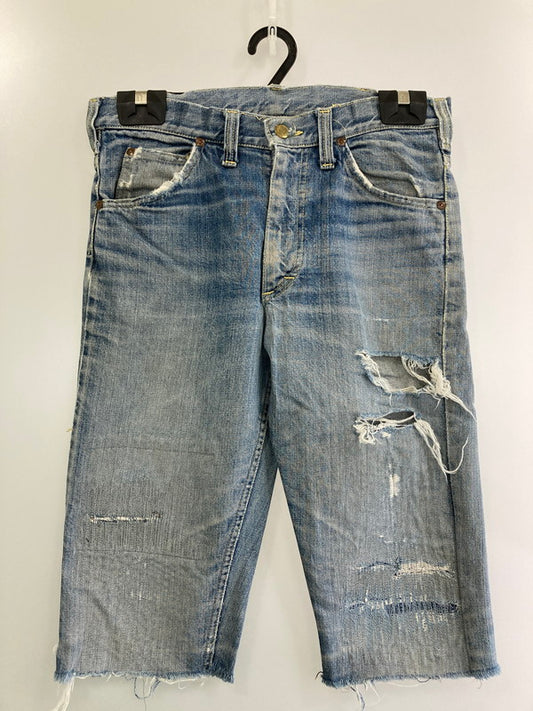 【現状渡し品】【メンズ】 Lee リー 60-70'S LEENS DENIM PANTS デニムパンツ ハーフパンツ ボトムス カットオフ 157-250729-AS-23-min カラー：ライトインディゴ 万代Net店