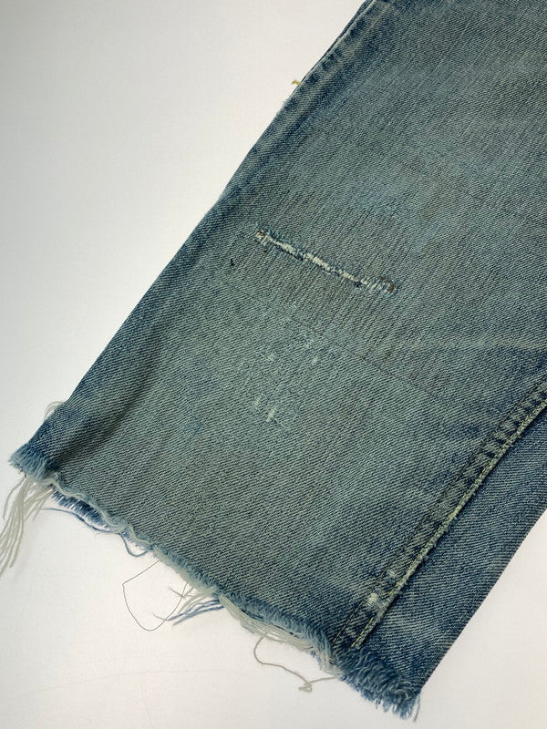 【現状渡し品】【メンズ】 Lee リー 60-70'S LEENS DENIM PANTS デニムパンツ ハーフパンツ ボトムス カットオフ 157-250729-AS-23-min カラー：ライトインディゴ 万代Net店