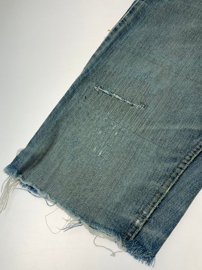 【現状渡し品】【メンズ】 Lee リー 60-70'S LEENS DENIM PANTS デニムパンツ ハーフパンツ ボトムス カットオフ 157-250729-AS-23-min カラー：ライトインディゴ 万代Net店