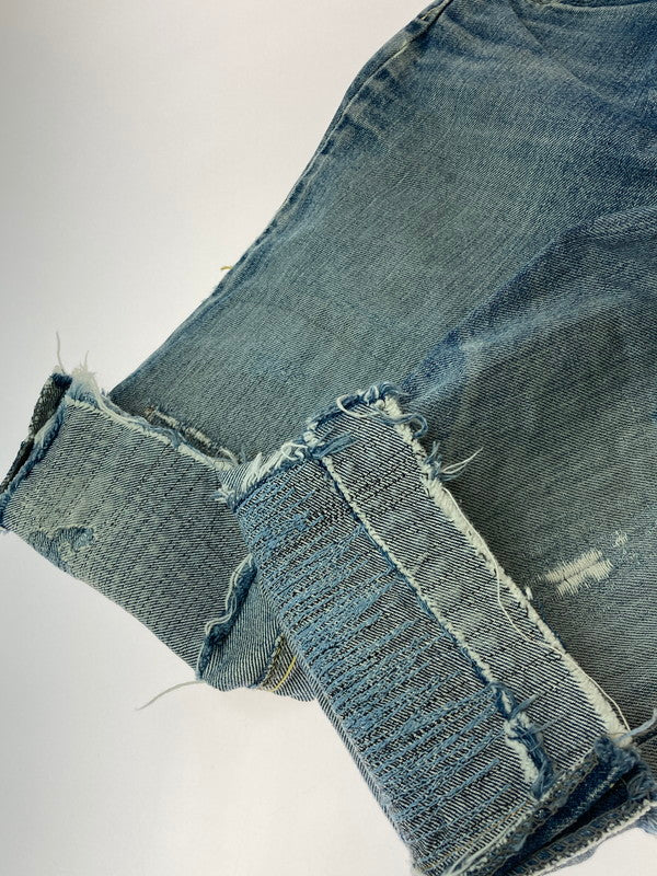 【現状渡し品】【メンズ】 Lee リー 60-70'S LEENS DENIM PANTS デニムパンツ ハーフパンツ ボトムス カットオフ 157-250729-AS-23-min カラー：ライトインディゴ 万代Net店