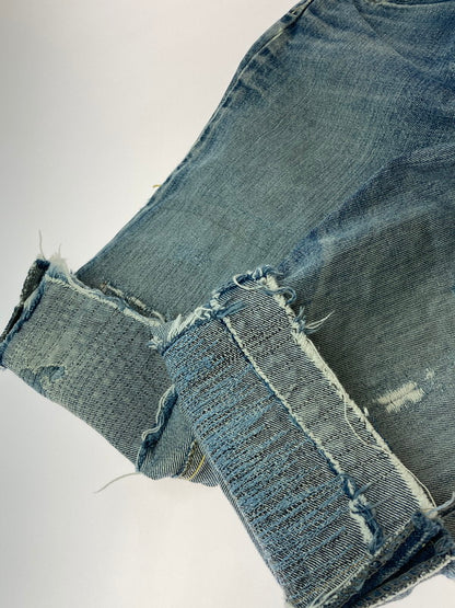 【現状渡し品】【メンズ】 Lee リー 60-70'S LEENS DENIM PANTS デニムパンツ ハーフパンツ ボトムス カットオフ 157-250729-AS-23-min カラー：ライトインディゴ 万代Net店