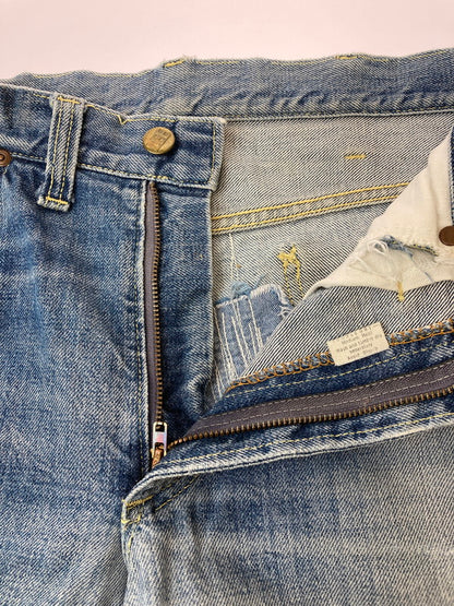 【現状渡し品】【メンズ】 Lee リー 60-70'S LEENS DENIM PANTS デニムパンツ ハーフパンツ ボトムス カットオフ 157-250729-AS-23-min カラー：ライトインディゴ 万代Net店