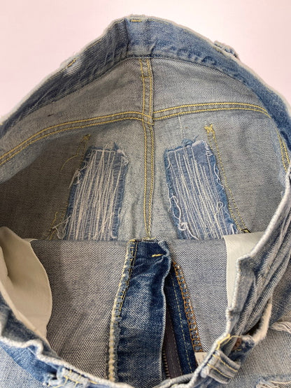 【現状渡し品】【メンズ】 Lee リー 60-70'S LEENS DENIM PANTS デニムパンツ ハーフパンツ ボトムス カットオフ 157-250729-AS-23-min カラー：ライトインディゴ 万代Net店