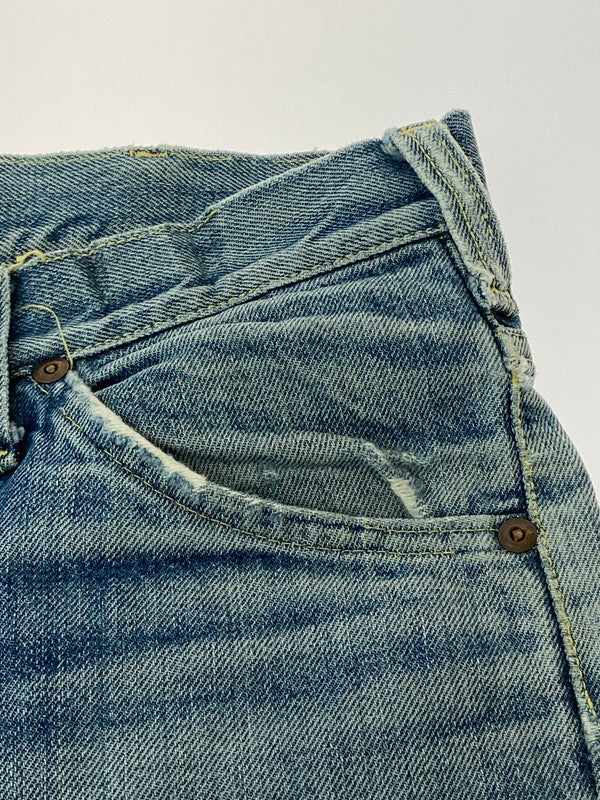 【現状渡し品】【メンズ】 Lee リー 60-70'S LEENS DENIM PANTS デニムパンツ ハーフパンツ ボトムス カットオフ 157-250729-AS-23-min カラー：ライトインディゴ 万代Net店