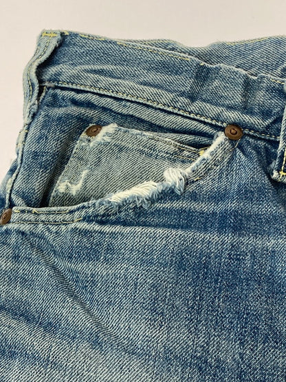 【現状渡し品】【メンズ】 Lee リー 60-70'S LEENS DENIM PANTS デニムパンツ ハーフパンツ ボトムス カットオフ 157-250729-AS-23-min カラー：ライトインディゴ 万代Net店