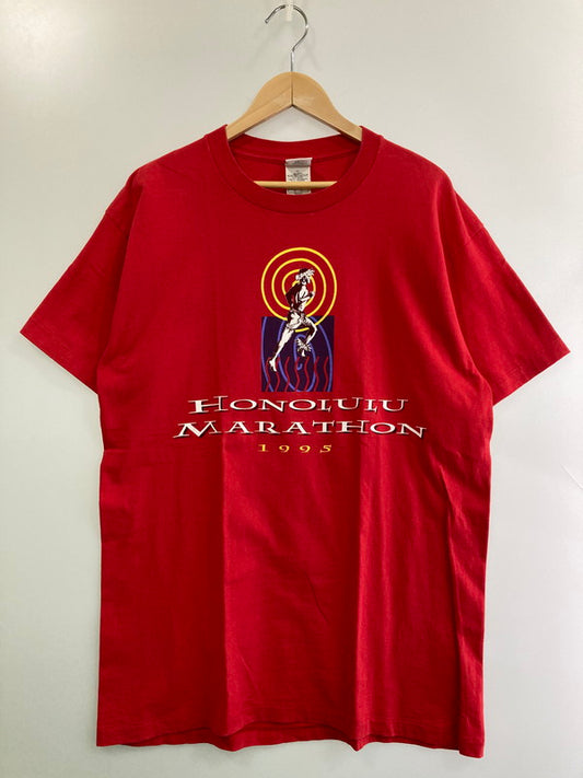 【中古品】【メンズ】 NIKE ナイキ 90'S 1992 HONOLULU MARATHON PRINT TEE ショートスリーブ 146-250729-AS-17-min サイズ：XL カラー：レッド 万代Net店