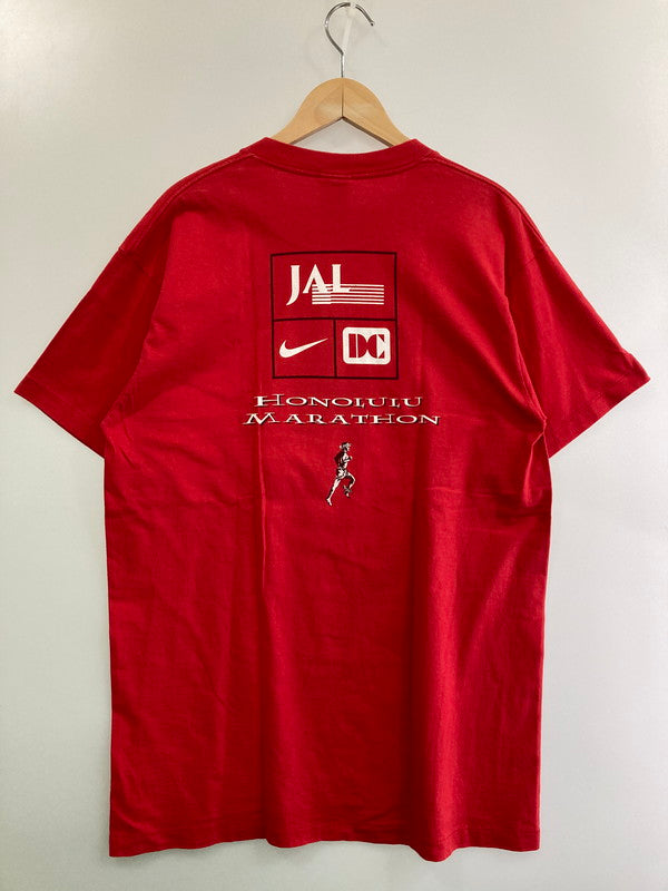 【中古品】【メンズ】 NIKE ナイキ 90'S 1992 HONOLULU MARATHON PRINT TEE ショートスリーブ 146-250729-AS-17-min サイズ：XL カラー：レッド 万代Net店