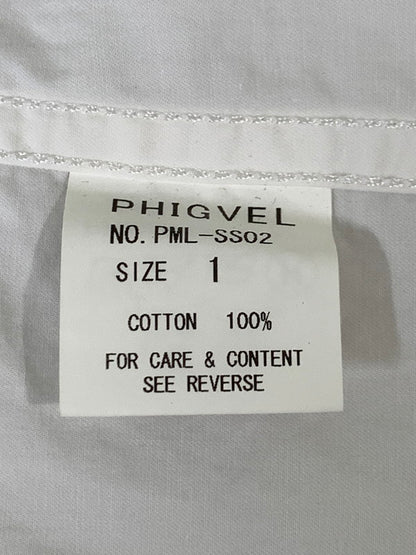 【現状渡し品】【メンズ】 PHIGVEL フィグベル WORK SHIRT ワークシャツ トップス 140-250727-ks-40-min サイズ：1 カラー：ホワイト 万代Net店