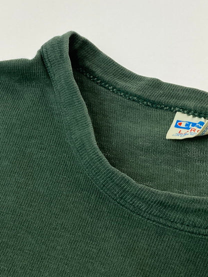 【中古品】【メンズ】 Champion チャンピオン 70'S FOOTBALL TEE SOUTH CATHOLIC ショートスリーブ 146-250729-AS-4-min サイズ：L カラー：グリーン/イエロー 万代Net店