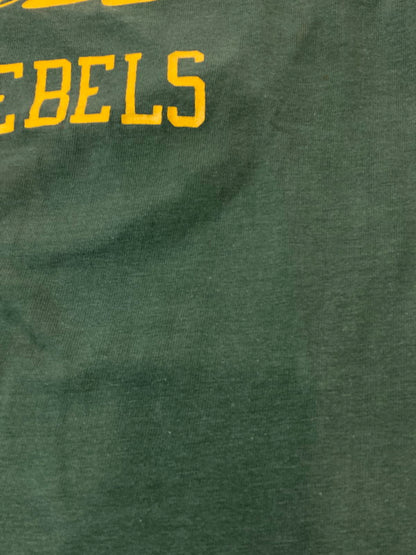 【中古品】【メンズ】 Champion チャンピオン 70'S FOOTBALL TEE SOUTH CATHOLIC ショートスリーブ 146-250729-AS-4-min サイズ：L カラー：グリーン/イエロー 万代Net店