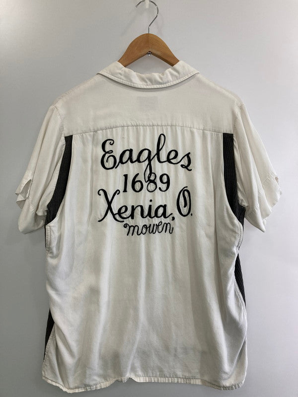 【現状渡し品】【メンズ】 PERFECT STRIKE パーフェクトストライク 60'S BOWLING SHIRT ボーリングシャツ ショートスリーブ 146-250729-AS-6-min サイズ：M カラー：ホワイト 万代Net店