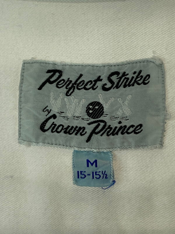 【現状渡し品】【メンズ】 PERFECT STRIKE パーフェクトストライク 60'S BOWLING SHIRT ボーリングシャツ ショートスリーブ 146-250729-AS-6-min サイズ：M カラー：ホワイト 万代Net店