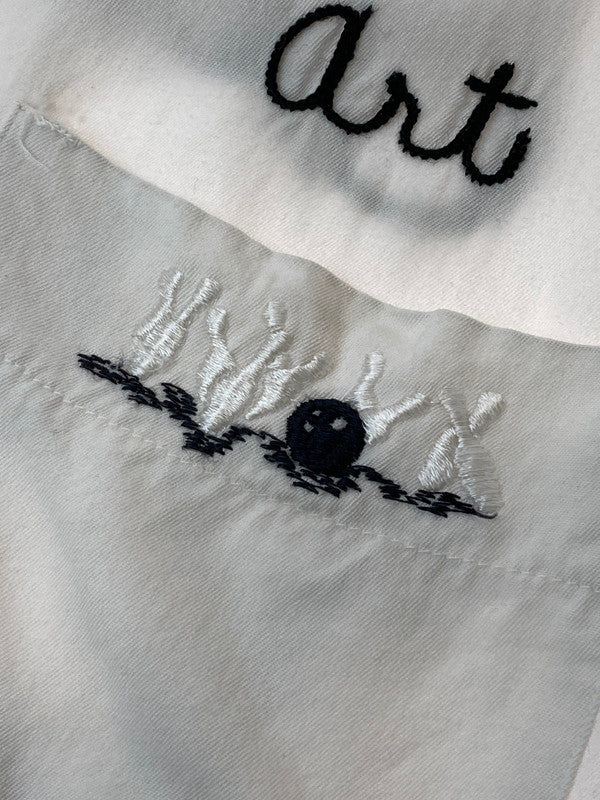 【現状渡し品】【メンズ】 PERFECT STRIKE パーフェクトストライク 60'S BOWLING SHIRT ボーリングシャツ ショートスリーブ 146-250729-AS-6-min サイズ：M カラー：ホワイト 万代Net店