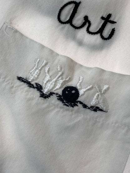 【現状渡し品】【メンズ】 PERFECT STRIKE パーフェクトストライク 60'S BOWLING SHIRT ボーリングシャツ ショートスリーブ 146-250729-AS-6-min サイズ：M カラー：ホワイト 万代Net店