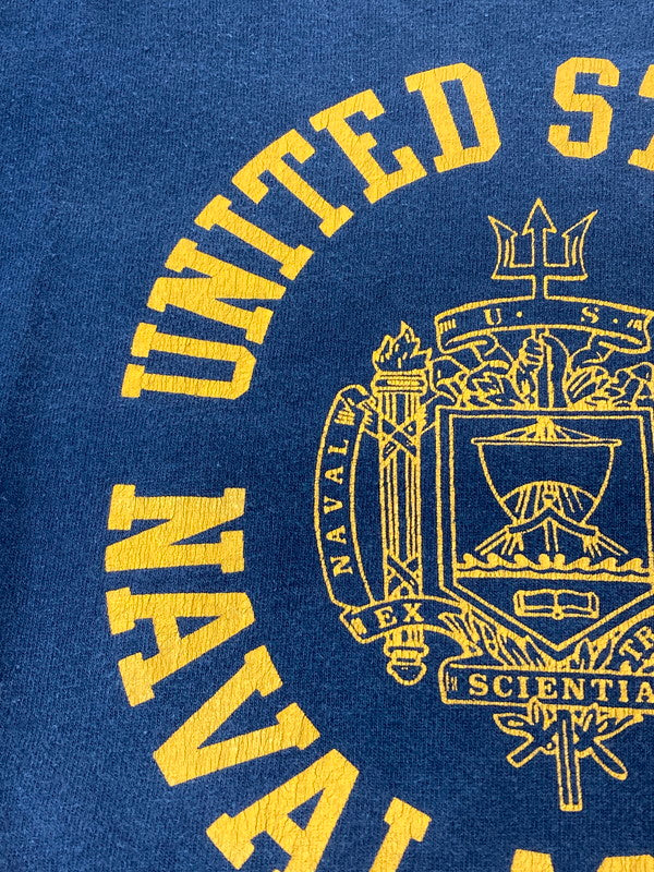 【現状渡し品】【メンズ】 Champion チャンピオン 80S UNITED STATES NAVAL ACADEMY PRINT TEE ショートスリーブ 146-250729-AS-11-min サイズ：L カラー：ネイビー 万代Net店