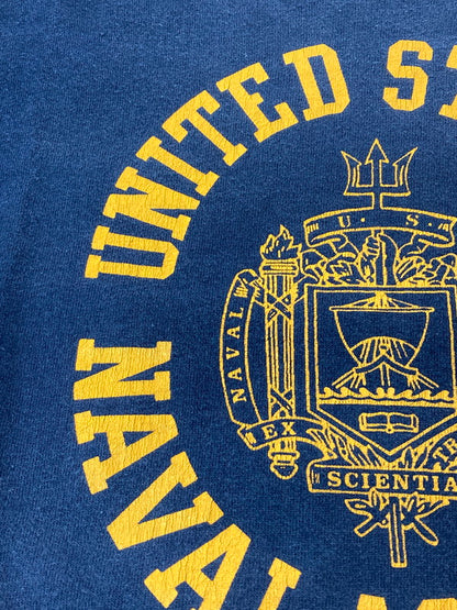 【現状渡し品】【メンズ】 Champion チャンピオン 80S UNITED STATES NAVAL ACADEMY PRINT TEE ショートスリーブ 146-250729-AS-11-min サイズ：L カラー：ネイビー 万代Net店