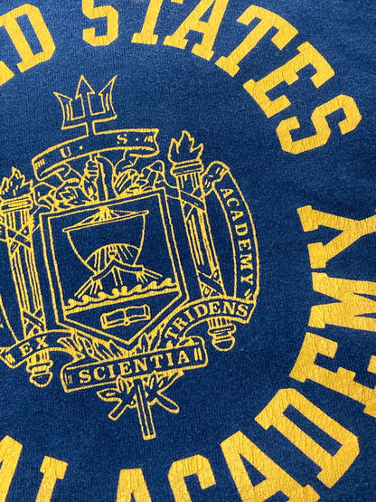 【現状渡し品】【メンズ】 Champion チャンピオン 80S UNITED STATES NAVAL ACADEMY PRINT TEE ショートスリーブ 146-250729-AS-11-min サイズ：L カラー：ネイビー 万代Net店