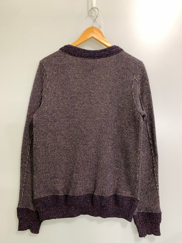 【中古品】【メンズ】 REMI RELIEF レミレリーフ ACRYLIC KNIT CARDIGAN アクリル ニットカーディガン 140-250731-AS-44-min サイズ：L カラー：パープル 万代Net店