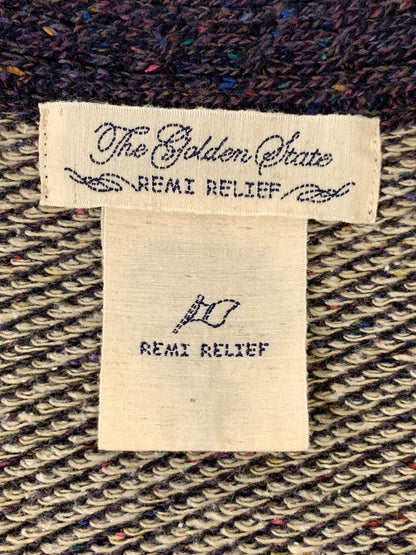 【中古品】【メンズ】 REMI RELIEF レミレリーフ ACRYLIC KNIT CARDIGAN アクリル ニットカーディガン 140-250731-AS-44-min サイズ：L カラー：パープル 万代Net店