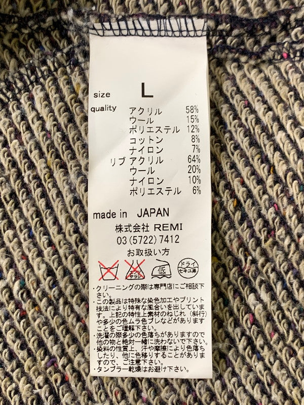 【中古品】【メンズ】 REMI RELIEF レミレリーフ ACRYLIC KNIT CARDIGAN アクリル ニットカーディガン 140-250731-AS-44-min サイズ：L カラー：パープル 万代Net店